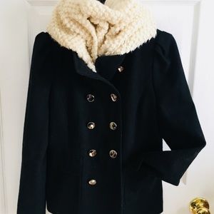 Forever 21 Flirty Black Pea Coat (Sz M)